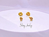 Zihang Jewelry 10K US FANCY ANGEL &amp; ANNE Birthstone Zirconia studs earrings for kids and women
