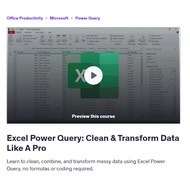 Video Course-Excel Power Query: Clean & Transform Data Like A Pro | Learn Excel | Excel Course