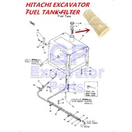 EX60-1/EX100-1/EX120-1/EX200-1/UH083/UH063 Hydraulic Excavator Fuel Tank Fuel Filter(4121496)