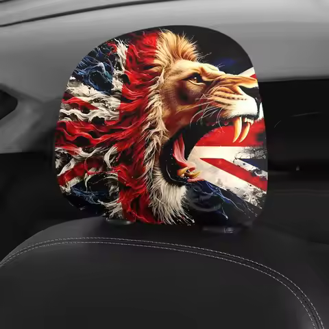 British Roaring Lion General Motors headrest Cover 2pcs, auto parts, breathable and stretchable, per