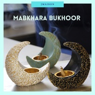 JMAISON Mabkhara Bukhoor Raya Ramadan Deco Gift Crescents Mabkhara Bakhoor Incense Burner Hiasan Raya EID Mubarak Deco