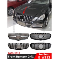 Front Grille Bumper Grill Grid GT Diamond Styling Hood Mesh For Mercedes Benz E W212 2009-2015 E260 