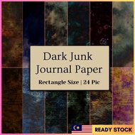 24 Vintage Dark Junk Journal Pages |  DIY Junk Journal Planner Decoration Student Arts Crafts