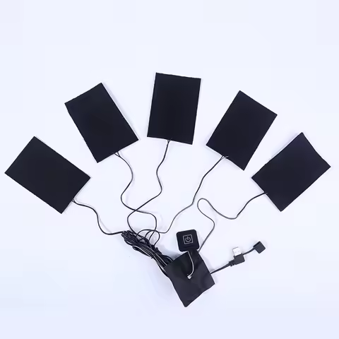 【Peace】5 In 1 Usb Electric Heating Jacket Heating Pad Outdoor Warm Winter Heating Vest Pad Heating C