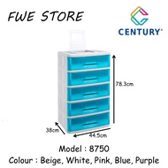 Century 5 Tier Plastic Drawer / Plastic Cabinet / Storage Cabinet 8750