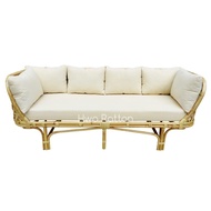 3 seater lounge chair long lobby sofa bed cushion pillow long bench Pelamin rotan kerusi panjang day