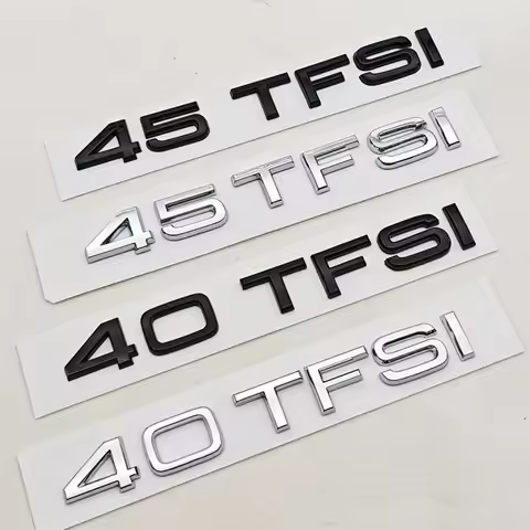 3D ABS Car Lettes Logo 40TFSI 45TFSI Badge Rear Trunk Sticker For A4 A5 A6 A7 Q3 Q5 Q7 S3 S4 S5 S6 R