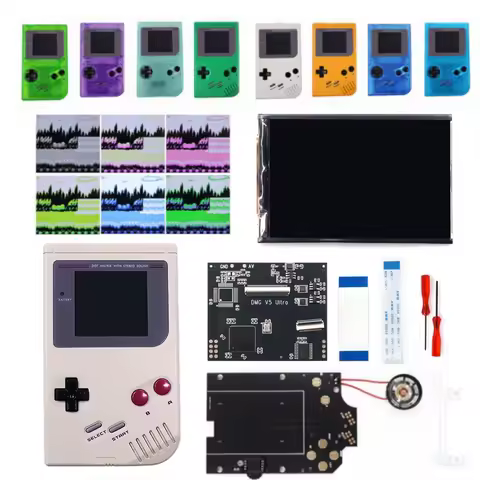 20 Level GBO V5 Pro OSD FRM IPS Backlight Menu RIPS 36 Color Kit For GameBoy DMG GBO GB Console W/ s