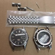 Install 8200 Movement Case 8200 All-Steel Case Strap Black Dial Type (Transparent Bottom Back Cover)
