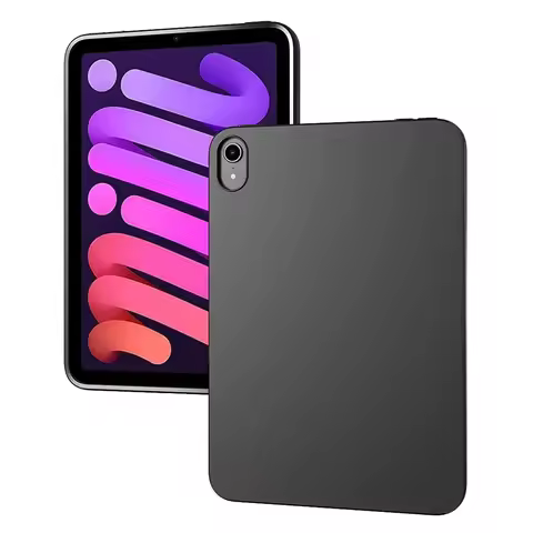 Silicone Case For Apple iPad Mini 6th Generation 8.3'' 2021 Flexible Soft TPU Black Shell Back Cover