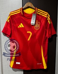 New !!! เสื้อฟุตบอลทีมชาติ สเปน Home เหย้า ยูโร 2024 [ PLAYER ] เกรดนักเตะ สีแดง พร้อมชื่อเบอร์นักเตะในทีมครบทุกคน ตรงต้นฉบับแน่นอน กล้ารับประกันคุณภาพสินค้า