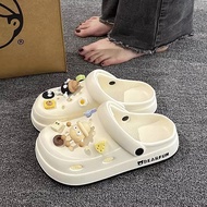 Cute Baim Shoes For Women Couple Outerwear Baotou Pvc Beach Sandals For Women