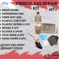 Fiberglass FRP Repair Kit SET (9in1)