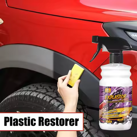 Car Plastic Restorer Gloss Plastic Renovator Longlasting Coating Leather Restore Back To Black Auto