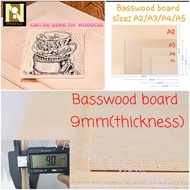 Basswood Board, Drawing Board, Sketchpad, Woodcut (9mm)/ Size: A1 /A2 / A3 / A4 / A5