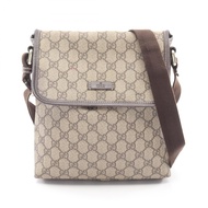 【二手，B級】Gucci GG Supreme 單肩背包 223666 米色 PVC塗層帆布皮革單背包 女士二手 B級