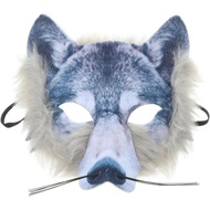 Wolf Mask: Furry wolf Mask Halloween Wolf Masks Wolf Costume Accessories for Cosplay Costume Fancy D