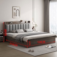 Nearra Solid Wood Soft Bed Simple Modern Style. for Use in the Home Bedroom 1.2 / 1.5 / 1.8 Meters C