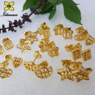 ISTIMEWA 916 Gold Stud Abacus Earrings# Anting-Anting Abacus Emas 916