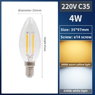 Jumpstart 10PCS LED Filament Bulb Retro Bulb Edison Bulb C35 Filament Tip Bulb 4W 6W White Light War