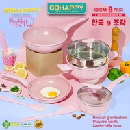 The Most Complete Granite Pan Set HC 9 Pc Cookware GOHAPPY GHK-90