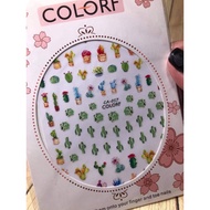 Cactus nail Sticker code CA057