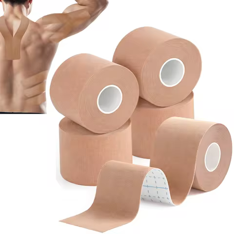 5cmX5m Pre Cut Kinesiology Tape Elastic Exercise Muscle Patch Type I Waterproof and Breathable Sport