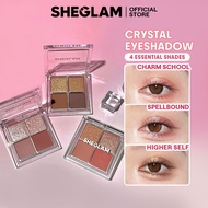 SHEGLAM 4 Colors Crystal Glitter Eyeshadow Palatte Makeup Cosmetics Quad-Charm - Pembayang mata