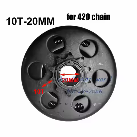 10 Tooth 420 Chain 19mm or 20mm For GO Kart Minibike Fun Centrifugal Automatic Clutch 168 engine
