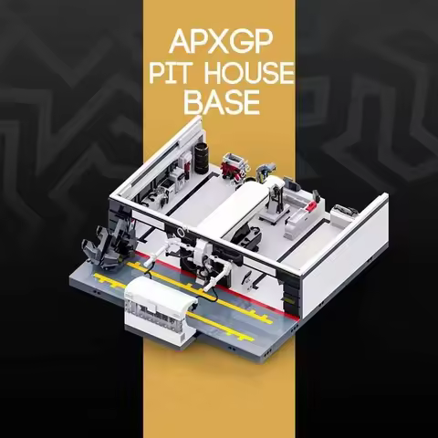 2628pcs MOC F1 Movie APXGP Pit House Model Building blocks Assemble Kids Toys DIY creative Christmas