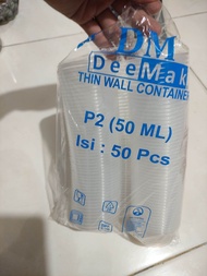 Thinwall DM Cup Sauce 50ML / Cup Saos Sambel 50ml ISI 50 PCS