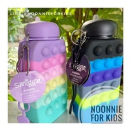 Smiggle Cute Design Silicone Water Bottle Popem Popit Poppies Drink 750Ml BPA Free