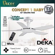 DEKA Fan DEKA CONCEPT 1 BABY 42" 5 Blades 7 Speed Forward + Reverse DC Motor Remote Control DEKA Bab