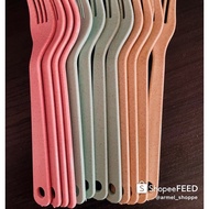 [Ready Stock]12pcs Garfu Plastik Tebal plastik garfu Plastic / Fork plastic sudu murah spoon