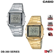 Casio DB-360 DB-360G Data Bank Series Digital Stainless Steel Band Unisex Watch Jam Tangan Unisex