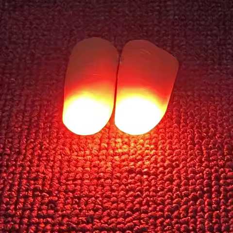 2PCS Magic Trick Fingers Thumbs with LED Battery Powered Magic Props Halloween Magic Trick Fingers T