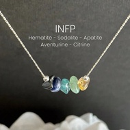 1ชิ้น สร้อยคอคริสตัลดิบ MBTI INFP แฟชั่นและใช้ได้หลากหลาย