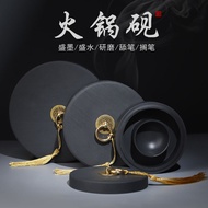 Tik Tok Same Style Hot Pot Inkstone Table 13cm 17cm 20cm Rough Stone with Lid Moisturizing Anti-evap