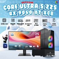 SETCOM+MONITOR BONMECOM2 ครบเซ็ตพร้อมจอ DDR5/ CPU CORE ULTRA 5 225/ RX 9060 XT 8GB / Case เลือกแบบได
