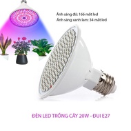 Bóng đèn led trồng cây trong nhà 6W 10W 20W đui xoáy E27 vỏ nhựa