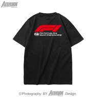 Short-Sleeved T-Shirt Round Neck Cotton Attitude Formula 1 F1 Mercedes Honda fans Unisex Pattern