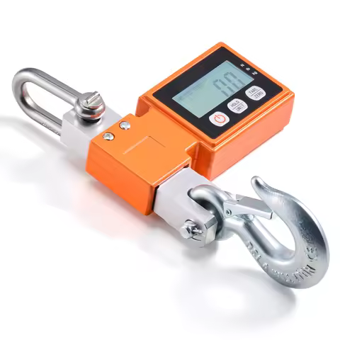SucceBuy 1100Lbs/500kg Digital Crane Scale Industrial Hanging Scale with LCD Display 0.2lbs Division