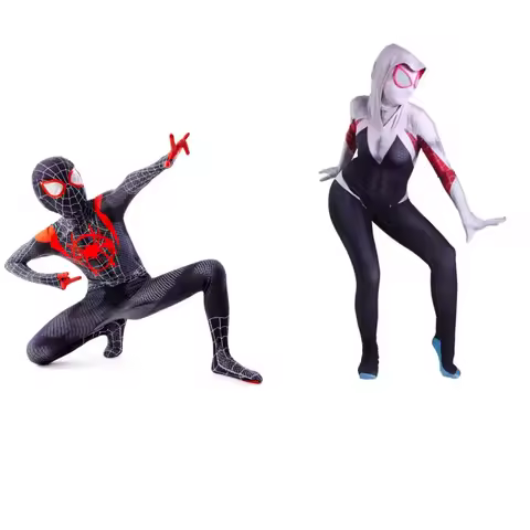 Anime Superhero Costume Miles Morales Cosplay Bodysuit Halloween Costumes Superhero Costumes Movie C