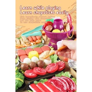 Kids learning Hot pot Suki Set Toys Children's Sukiyaki With Equipment Total 90 Pieces