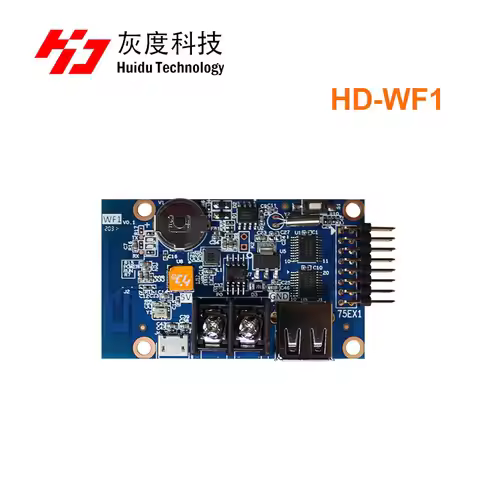 Huidu Full Color WiFi U-Disk LED Control System HD WF1 WF2 WF4 for Door Lintel Store Signboard Vehic