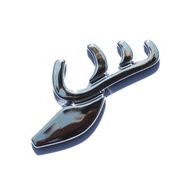 [GoParts] Hirsch Deer Head logo Sticker Car for SAAB Volvo Silver