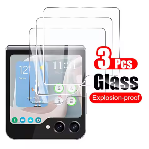 3Pcs Tempered Glass for Samsung Galaxy Z Flip 7 Flip7 FE 6 5 Phone Screen Protector Front Glass Shie