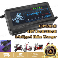 🔝【Local delivery】Intelligent Ebike Charger 48V 12AH 48V 20AH 60V 20AH For Battery Lead Acid Battery Charger Universal Battery Charger Intelligent Charger Electric Bicycle