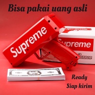 Supreme money gun bonus money gun 100 pieces IMPORTED supreme logo dollar toy money
