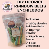 DIY Licorice Rainbow Belts Enchilados Chamoy Tajin Enchilados